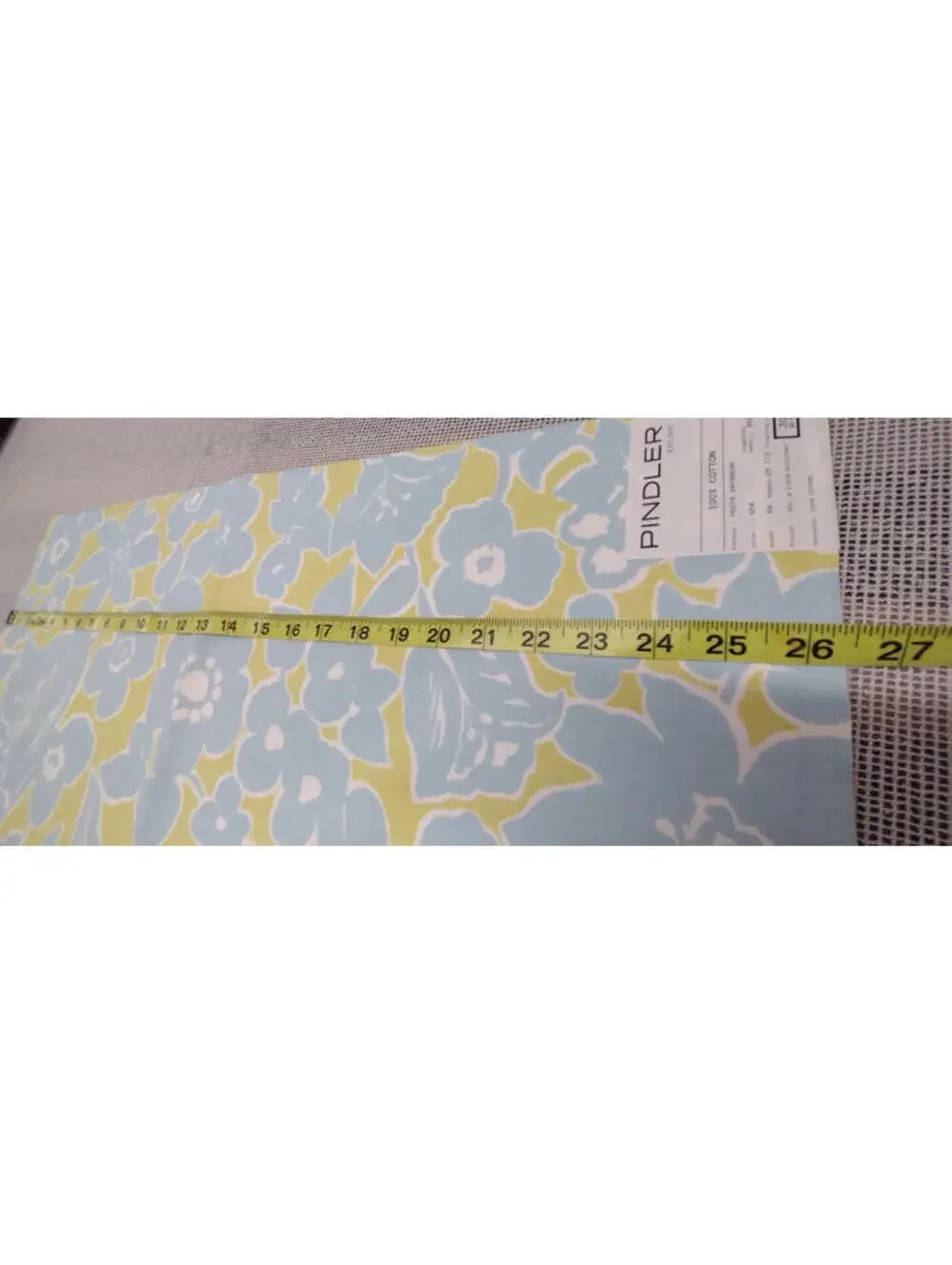 Pindler 100% Cotton Chartreuse Pop Art Blue Designer Fabric Sampler 23.5 x 24 in